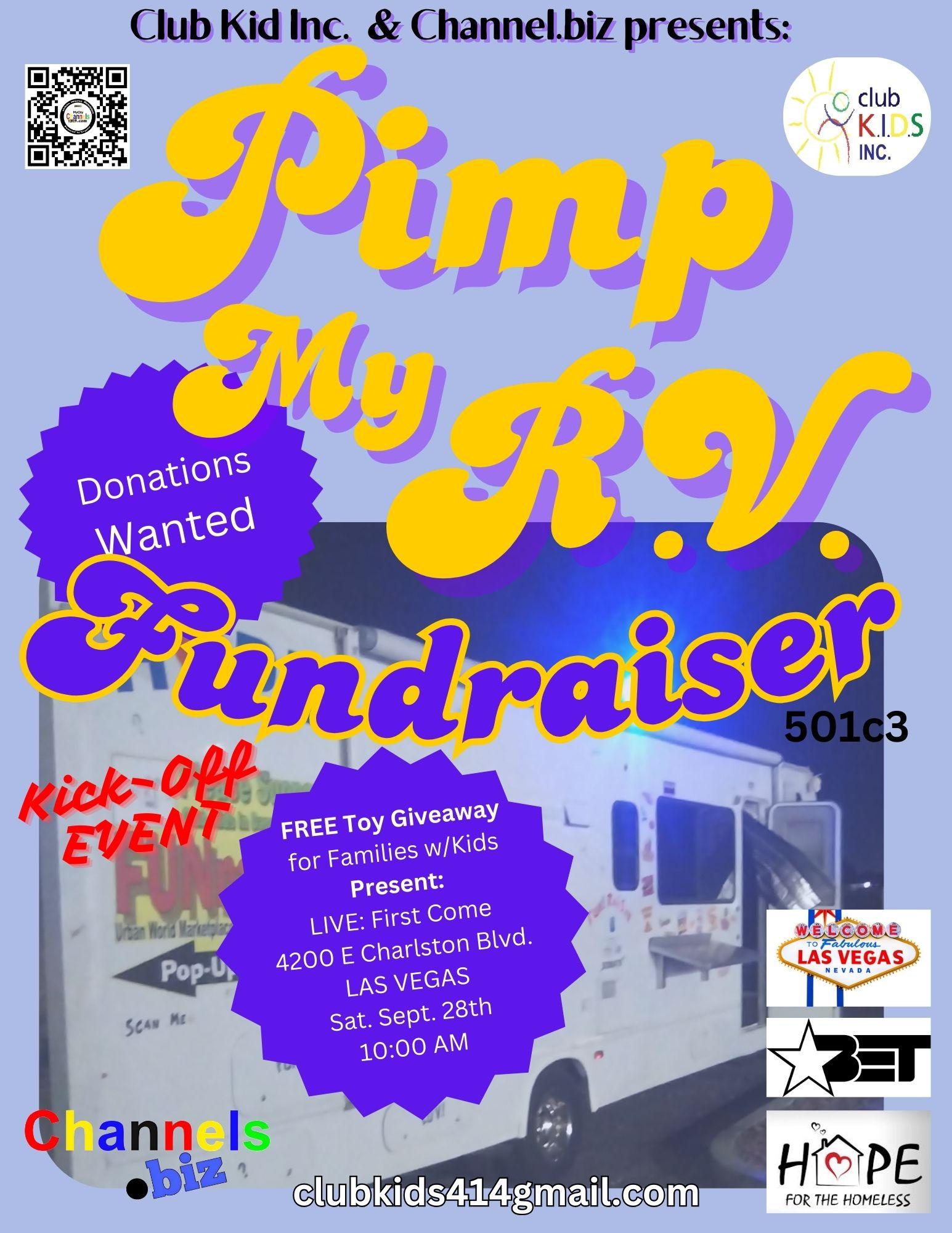 Pimp My RV Fundraiser Kick-off Toy Giveaway