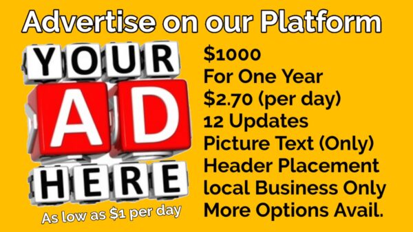 Advertisement (Sponsor a Channel) $1000.00 per year