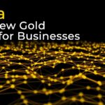 bigstock Golden Digital Computer Data A 279606184