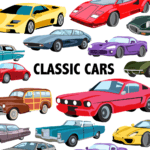 Classic Car Clipart by Mine Eyes Design