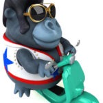 fun 3d cartoon illustration rocker gorilla 183364 118233