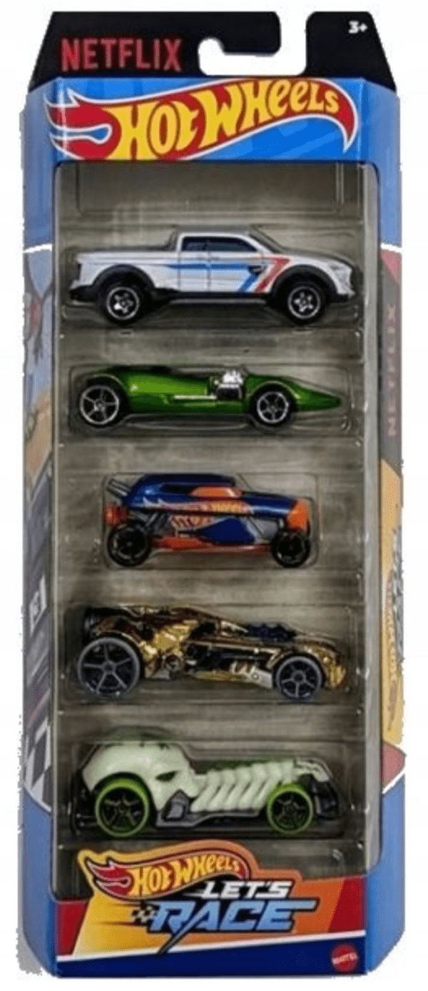 Hot Wheels HTV42 Let's Race 5-Pack Cars Springs Race Set - Ultimate Racing Fun!