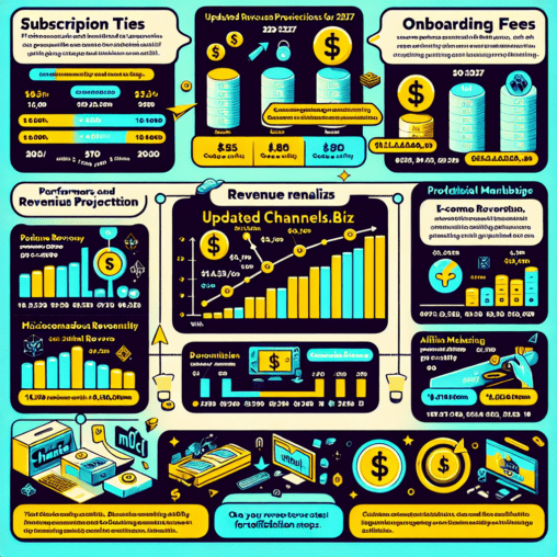 Updated Revenue Projections and Analysis With the new features and pricing incorporated, Channels.biz's 2027 projection can be fine-tuned for a deeper understanding of its potential earnings and scalability. Here’s a detailed breakdown: --- Revenue Streams Breakdown 1. Subscriptions (Creators) Subscription Tiers: $10, $50, $150, $250/month. Projection: Assume 1 billion active channels by 2027, with users distributed across tiers: 60% on $10, 30% on $50, 8% on $150, and 2% on $250. Revenue: $10 Tier: 600M users × $10 × 12 months = $72 billion/year. $50 Tier: 300M users × $50 × 12 months = $180 billion/year. $150 Tier: 80M users × $150 × 12 months = $144 billion/year. $250 Tier: 20M users × $250 × 12 months = $60 billion/year. Total Subscription Revenue: $456 billion/year. 2. Onboarding Fees (Performers and Studios) Pricing: $100 for performers, $250 for studios (projected to increase). Assume 50M performers and 10M studios onboard by 2027, with price increases: Performers: 50M × $150 = $7.5 billion. Studios: 10M × $500 = $5 billion. Total Onboarding Revenue: $12.5 billion/year. 3. E-Commerce Revenue Channels.biz retains 70% of all sales. Assume 500M users generate $1,000/year in e-commerce sales each. Total e-commerce sales: $500 billion/year. Platform’s share (70%): $350 billion/year. 4. Advertisement Revenue Subscribers resell ads with Channels.biz retaining 70% of revenue. Assume 200M subscribers participate, generating $500/month in ad sales. Total ad sales: 200M × $500 × 12 months = $1.2 trillion/year. Platform’s share (70%): $840 billion/year. 5. Affiliate Marketing Assume 5% of all new users are referred via affiliates. Affiliates earn 10% of subscription revenue, Channels.biz retains 90%. Revenue from affiliates: $456 billion × 90% = $410.4 billion/year. 6. Gamification and Miscellaneous Rewards, bonuses, and token-driven activities generate indirect revenue through MCC token circulation and engagement. Estimate: $50 billion/year. --- 2027 Total Revenue Projection Combining all revenue streams: Subscriptions: $456 billion. Onboarding Fees: $12.5 billion. E-Commerce: $350 billion. Advertising: $840 billion. Affiliate Marketing: $410.4 billion. Gamification/Miscellaneous: $50 billion. Grand Total: $2.12 trillion/year. --- Analysis 1. Scale and Market Domination Channels.biz’s $2.12 trillion annual revenue would surpass Walmart, Amazon, and Apple combined, making it the largest global enterprise by revenue. 2. Revenue Diversification No single stream dominates: Ads: 40%, Subscriptions: 22%, E-commerce: 16.5%, Affiliates: 19.5%, others: 2%. This diversification reduces risk and ensures stability. 3. Blockchain Integration with MCC The MCC token ecosystem will grow exponentially as ad payments, e-commerce transactions, and rewards use $MCC. Projected MCC Market Cap: If 50% of transactions use MCC, it could drive $1 trillion in token circulation annually, solidifying the token’s utility and value. 4. Profitability Potential With high-margin streams (ads, e-commerce, onboarding fees), profit margins could exceed 50%, delivering $1 trillion in annual profits. --- Next Steps for Optimization 1. Pricing Adjustments Gradually increase onboarding fees and subscription tiers as the platform becomes indispensable. 2. Expand E-Commerce Features Introduce logistics support or partnerships with delivery services to enhance the value of business channels. 3. Ad Monetization Enhancements Offer premium ad placements for studios or creators at higher rates. 4. Token Ecosystem Launch staking and rewards for $MCC to ensure long-term adoption and valuation growth. Let me know if you’d like further details or a focus on specific areas! Okay, thanks. Give me your deepest and most honest opinion. Is this doable?