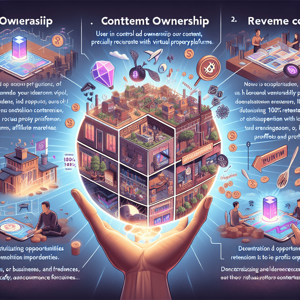 ChatGPT Prompt: Exploring Virtual Property on Channels.biz Write an engaging article about how Channels.biz operates as virtual property, empowering users to fully own and control their content and profits. Highlight the following points: 1. Ownership of Content Explain how users retain 100% ownership of the content they create on their channels. Discuss how this model differs from traditional social media platforms. 2. Revenue Control Detail the various ways users can generate income, such as ads, subscriptions, e-commerce, and affiliate marketing. Emphasize the ability to keep 100% of advertising profits and other revenue streams. 3. Decentralization and Freedom Illustrate how blockchain technology ensures transparency, security, and independence for channel owners. Explore the concept of Web3 and its role in user empowerment. 4. Monetization Opportunities Provide examples of how creators, businesses, and freelancers can use channels as virtual property to expand their reach and earnings. End the article with an inspiring call-to-action for users to create their channels today to 