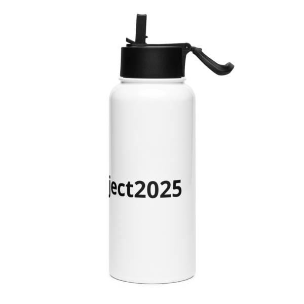 #BlackProject2025 Stainless steel water bottle with a straw lid - Image 3