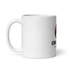 White glossy mug