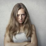 woman in gray tank top