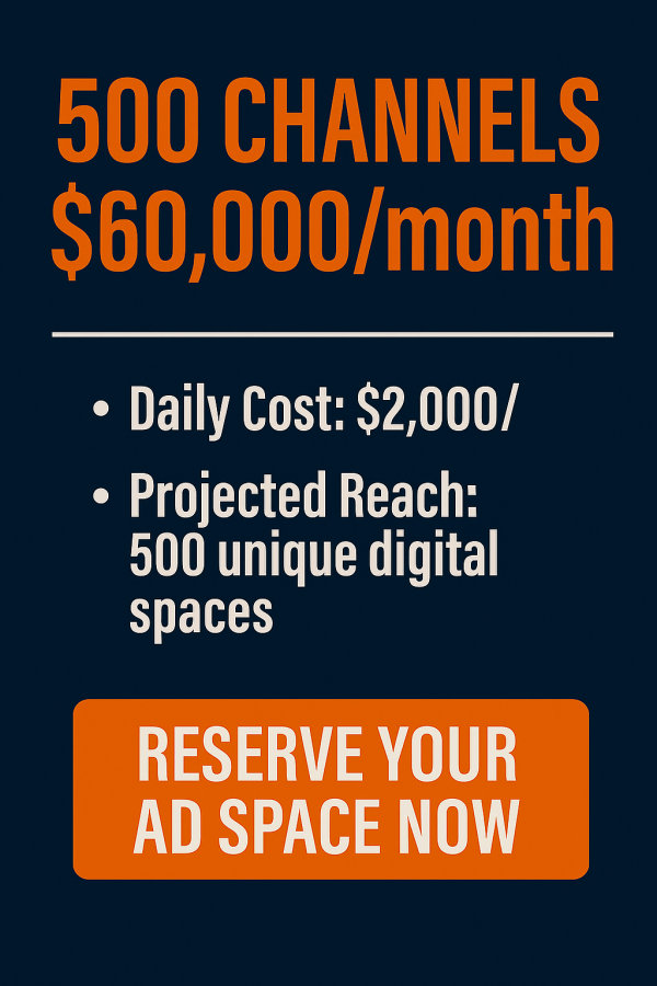 500 Channels – ,000/month