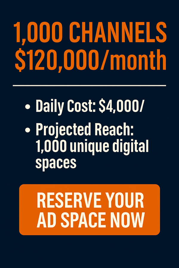 1,000 Channels – 0,000/month