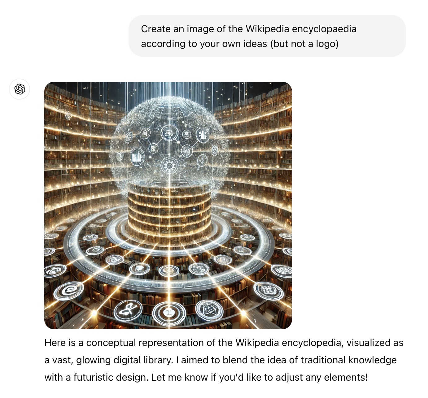 A pictorial interpretation of the Wikipedia encyclopedia2C created by ChatGPT