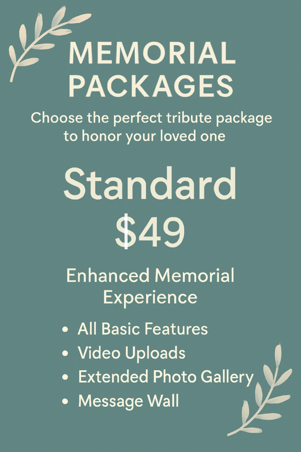 Memorial Packages (Standard)