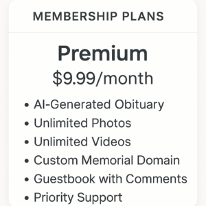 AI Generated Obituary (Premium)