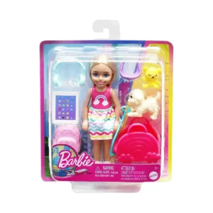 Mattel Barbie Travel Set With Puppy Figure Set NEW