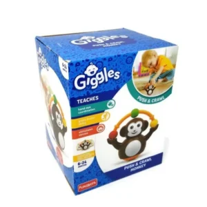 Funskool/Giggles Push & Crawl Monkey, Baby Tummy Time Activity, 6-24 Months