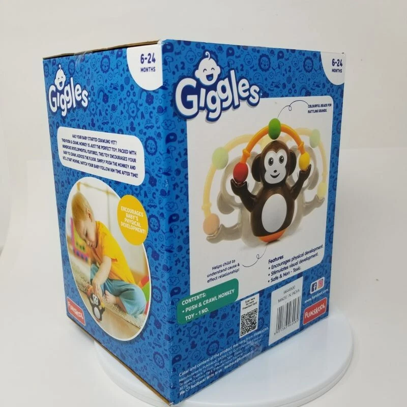 Funskool/Giggles Push & Crawl Monkey, Baby Tummy Time Activity, 6-24 Months 2 Funskool/Giggles Push & Crawl Monkey, Baby Tummy Time Activity, 6-24 Months - Image 2