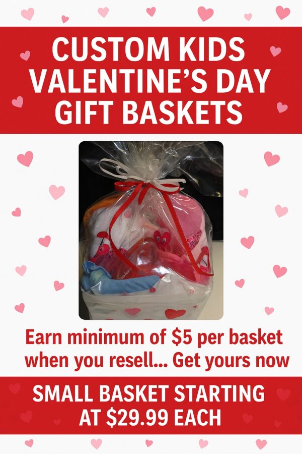 Kids Valentine's gift basket