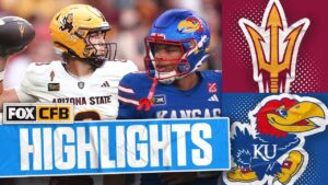 arizona state sun devils vs kansas jayhawks highlights fox college football 7YU05Q