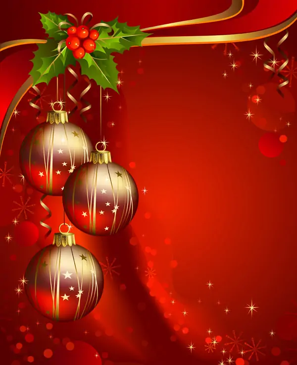 free vector beautiful christmas background vector 017790 Christmas ball banner1