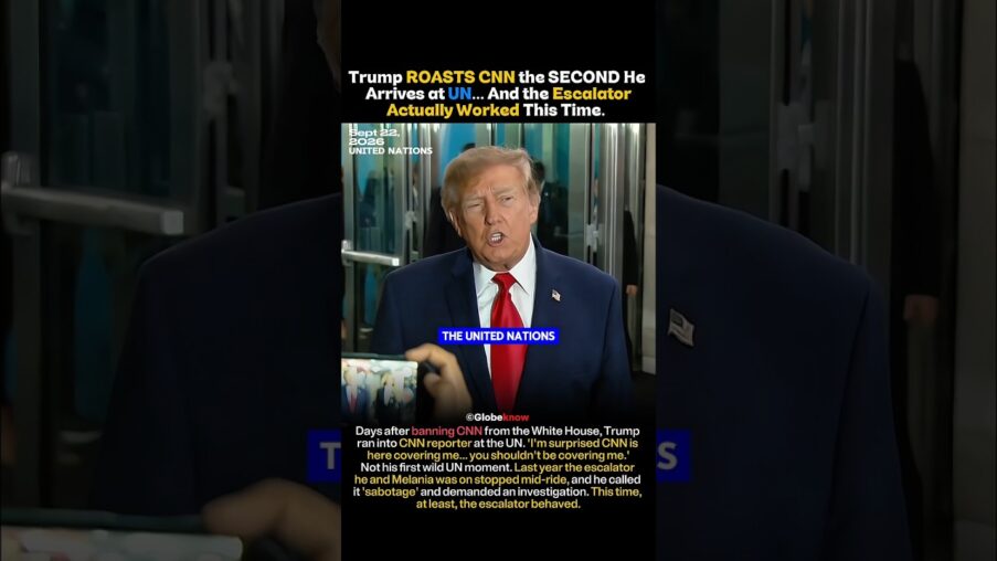 trump roasts cnn reporter seconds after un arrival shorts viral pirYzg