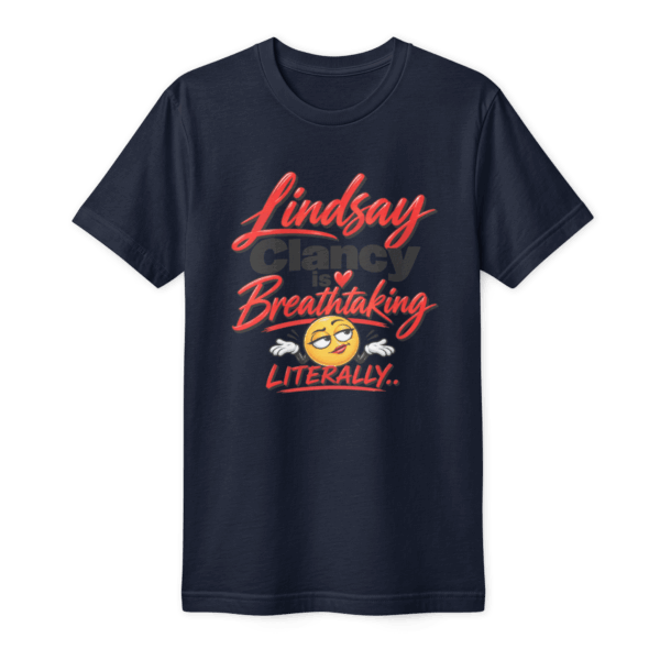 unisex-fine-jersey-t-shirt-navy-front-6aaba2adafb5d.png Lindsey Clancy 1 T-Shirt -