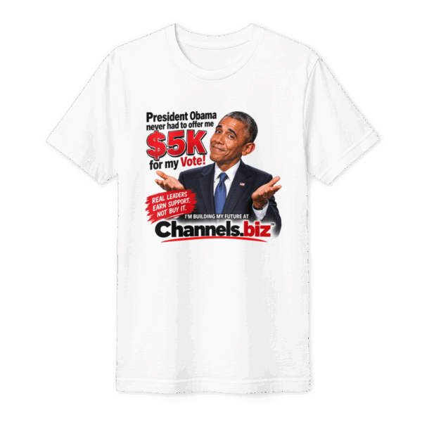 unisex-fine-jersey-t-shirt-white-front-6aa3e977cc00e.png Obama never had to offer 5k T-Shirt