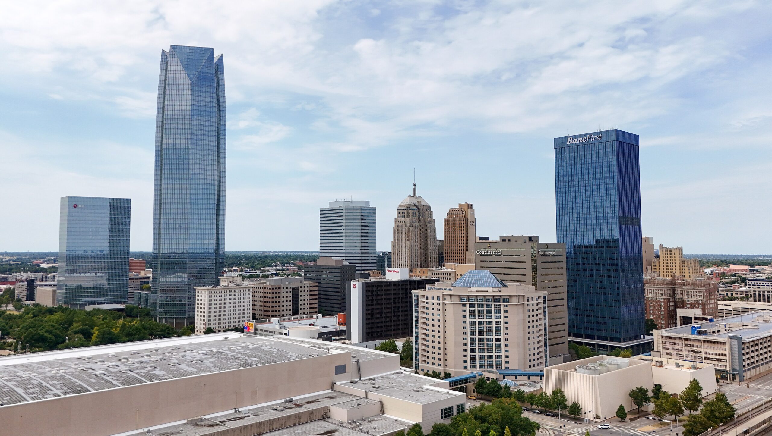 Oklahoma City Oklahoma Channel 1394 3840px Oklahoma City skyline from drone scaled