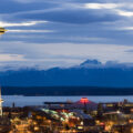 Seattle Center as night falls 3