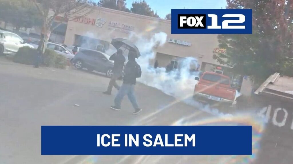 agents use tear gas after community members block ice vehicles in ne salem QOCwEp