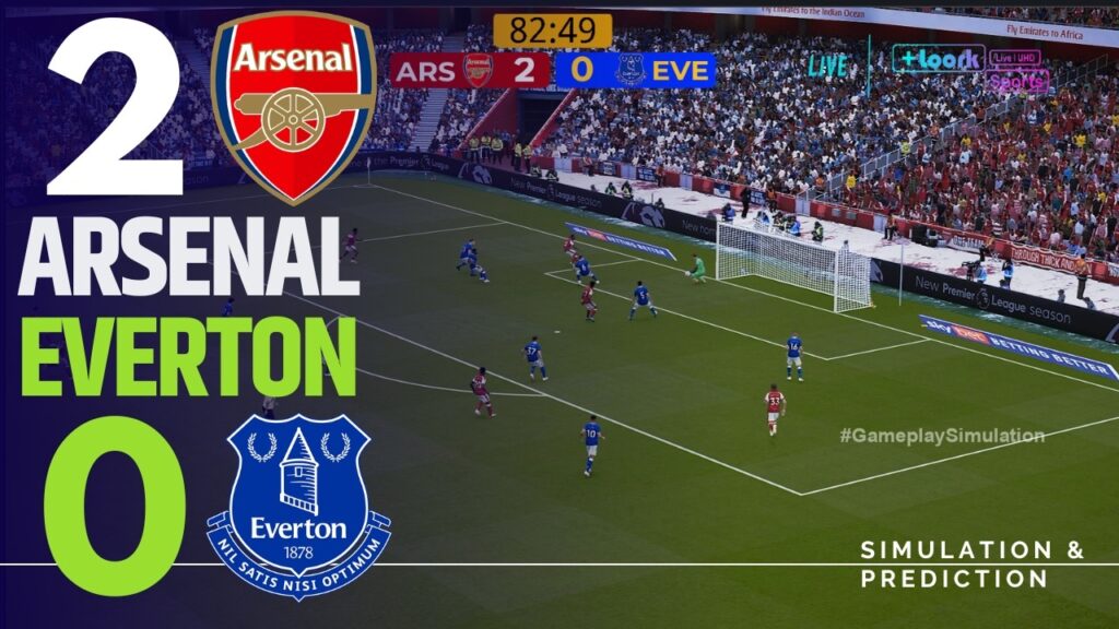 arsenal 2 0 everton highlights premier league 26 27 match simulation recreation 2IBvzY