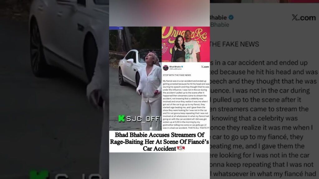Bhad Bhabie Gets "Rage-Baited" At Car Accident Scene 1 bhad bhabie gets rage baited at car accident scene 4ACcrE