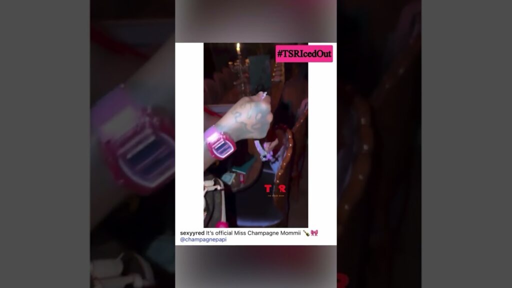 drake gifts sexyy red with pink ovo chain on his birthday ZDqhXM