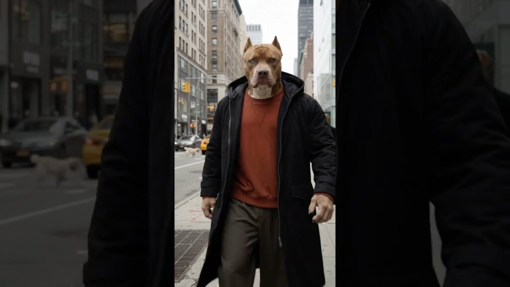 this is what happens when ai gets a dog head and a city street aianimals dogcomedy H80Bz0